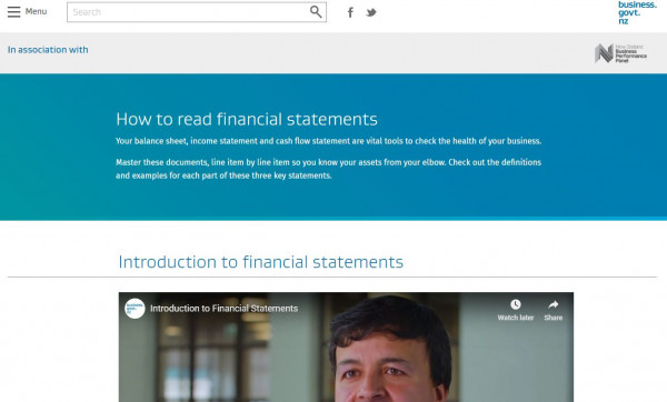 business.govt.nz financial reporting resources