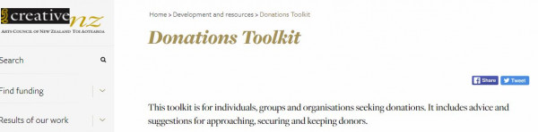 Creative NZ donations toolkit