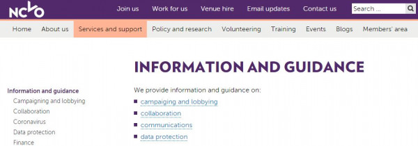 NCVO information and support