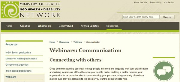 NGO Council webinars - communication