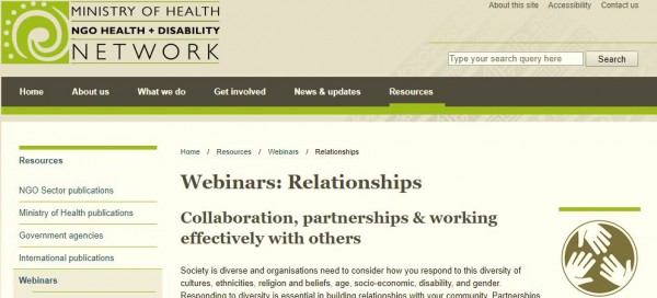 NGO Council webinars - Relationships